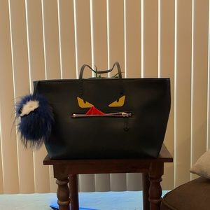 Black Fendi Monster Tote Bag Lightly Used